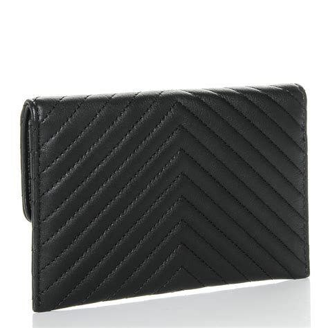 chanel chevron wallet on chain.